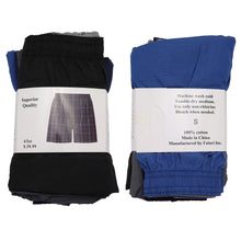 Load image into Gallery viewer, Falari 4-Pack Men's Boxer Underwear 100% Cotton Premium Quality 368-11