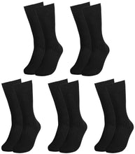 Load image into Gallery viewer, 5 Pairs Black Dress Socks