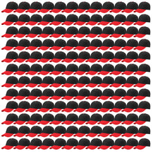 Load image into Gallery viewer, 144-Pack Baseball Dad Cap Velcro Strap Adjustable Size - Black/Red