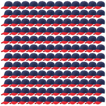Load image into Gallery viewer, 144-Pack Baseball Dad Cap Velcro Strap Adjustable Size - Navy/Red