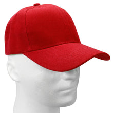 Load image into Gallery viewer, 144-Pack Baseball Dad Cap Velcro Strap Adjustable Size - Red