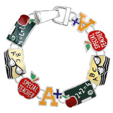 Load image into Gallery viewer, Teacher Theme Magnetic Closured Bracelet