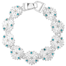 Load image into Gallery viewer, Snowflake Magnetic Closured Bracelet
