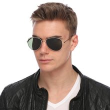 Load image into Gallery viewer, Aviator Sunglasses Classic - Polarized - Black Frame - Grey