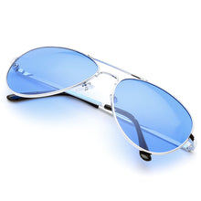 Load image into Gallery viewer, Aviator Sunglasses Classic - Non-Polarized - Silver Frame - Sky Blue