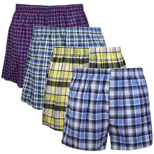 Load image into Gallery viewer, Falari 4-Pack Men's Boxer Underwear 100% Cotton Premium Quality 368-03