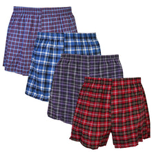 Load image into Gallery viewer, Falari 4-Pack Men's Boxer Underwear 100% Cotton Premium Quality 368-04