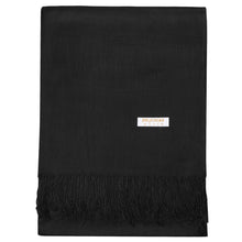 Load image into Gallery viewer, Women's Soft Solid Color Pashmina Shawl Wrap Scarf - Black