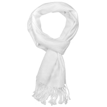 Load image into Gallery viewer, Women's Soft Solid Color Pashmina Shawl Wrap Scarf - White