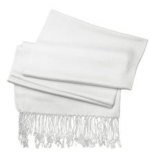 Load image into Gallery viewer, Women's Soft Solid Color Pashmina Shawl Wrap Scarf - White