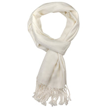 Load image into Gallery viewer, Women's Soft Solid Color Pashmina Shawl Wrap Scarf - Off White