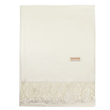 Load image into Gallery viewer, Women's Soft Solid Color Pashmina Shawl Wrap Scarf - Off White