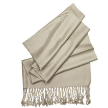 Load image into Gallery viewer, Women's Soft Solid Color Pashmina Shawl Wrap Scarf - Khaki