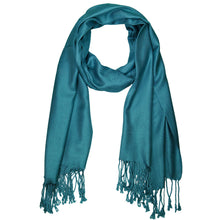 Load image into Gallery viewer, Women's Soft Solid Color Pashmina Shawl Wrap Scarf - Teal Blue