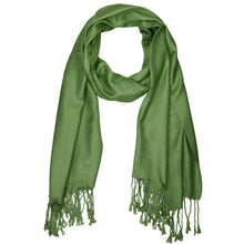 Load image into Gallery viewer, Women's Soft Solid Color Pashmina Shawl Wrap Scarf - Olive