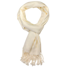 Load image into Gallery viewer, Women's Soft Solid Color Pashmina Shawl Wrap Scarf - Ivory