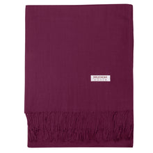 Load image into Gallery viewer, Women's Soft Solid Color Pashmina Shawl Wrap Scarf - Wine