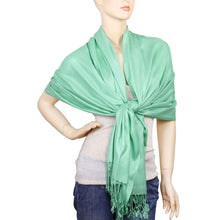 Load image into Gallery viewer, Women's Soft Solid Color Pashmina Shawl Wrap Scarf - Mint