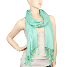Load image into Gallery viewer, Women's Soft Solid Color Pashmina Shawl Wrap Scarf - Mint
