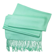Load image into Gallery viewer, Women's Soft Solid Color Pashmina Shawl Wrap Scarf - Mint