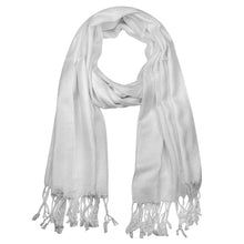 Load image into Gallery viewer, Women's Soft Solid Color Pashmina Shawl Wrap Scarf - Silver Grey