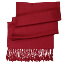 Load image into Gallery viewer, Women's Soft Solid Color Pashmina Shawl Wrap Scarf - Burgundy