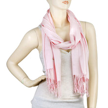 Load image into Gallery viewer, Women's Soft Solid Color Pashmina Shawl Wrap Scarf - Pink