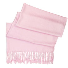 Load image into Gallery viewer, Women's Soft Solid Color Pashmina Shawl Wrap Scarf - Pink
