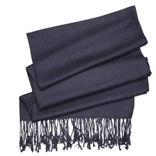 Load image into Gallery viewer, Women's Soft Solid Color Pashmina Shawl Wrap Scarf - Charcoal Grey