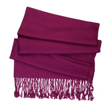 Load image into Gallery viewer, Women's Soft Solid Color Pashmina Shawl Wrap Scarf - Plum