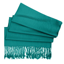 Load image into Gallery viewer, Women's Soft Solid Color Pashmina Shawl Wrap Scarf - Teal Green