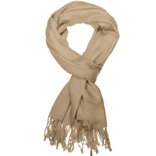 Load image into Gallery viewer, Women's Soft Solid Color Pashmina Shawl Wrap Scarf - Camel