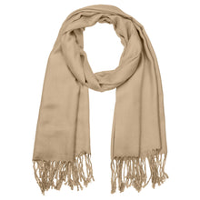 Load image into Gallery viewer, Women's Soft Solid Color Pashmina Shawl Wrap Scarf - Camel