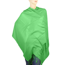 Load image into Gallery viewer, Women's Soft Solid Color Pashmina Shawl Wrap Scarf - Spring Apple Green