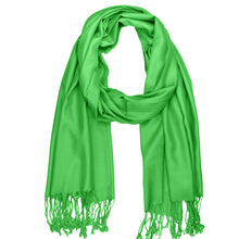 Load image into Gallery viewer, Women's Soft Solid Color Pashmina Shawl Wrap Scarf - Spring Apple Green