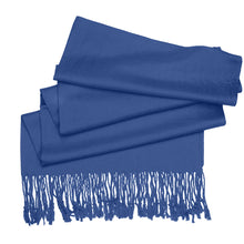 Load image into Gallery viewer, Women's Soft Solid Color Pashmina Shawl Wrap Scarf - Light Navy