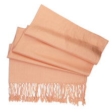 Load image into Gallery viewer, Women's Soft Solid Color Pashmina Shawl Wrap Scarf - Peach