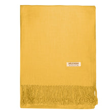 Load image into Gallery viewer, Women's Soft Solid Color Pashmina Shawl Wrap Scarf - Gold