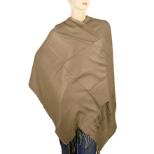 Load image into Gallery viewer, Women's Soft Solid Color Pashmina Shawl Wrap Scarf - Pale Brown