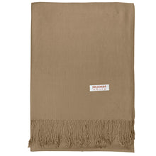 Load image into Gallery viewer, Women's Soft Solid Color Pashmina Shawl Wrap Scarf - Pale Brown