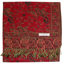 Load image into Gallery viewer, Women's Paisley Pashmina Scarf - Red