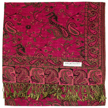 Load image into Gallery viewer, Women's Paisley Pashmina Scarf - Fuchsia