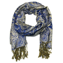 Load image into Gallery viewer, Women's Paisley Pashmina Scarf - Royal