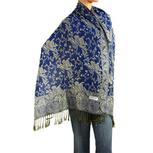 Load image into Gallery viewer, Women's Paisley Pashmina Scarf - Royal