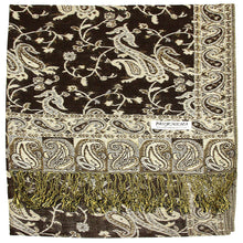 Load image into Gallery viewer, Women's Paisley Pashmina Scarf - Dark Brown