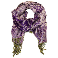 Load image into Gallery viewer, Women's Paisley Pashmina Scarf - Purple