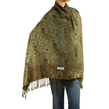 Load image into Gallery viewer, Women's Paisley Pashmina Scarf - Green