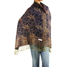 Load image into Gallery viewer, Women's Paisley Pashmina Scarf - Eggplant Purple