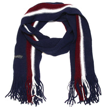 Load image into Gallery viewer, Men Striped Knitted Winter Scarf - Navy