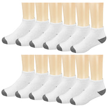 Load image into Gallery viewer, 12-Pack Men's Ultimate Cushioned Cotton Ankle Socks
